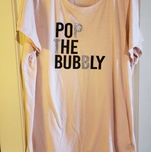 Light pink "pop the bubbly" tee